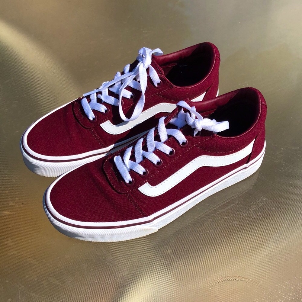 Burgundy Classic Canvas Vans